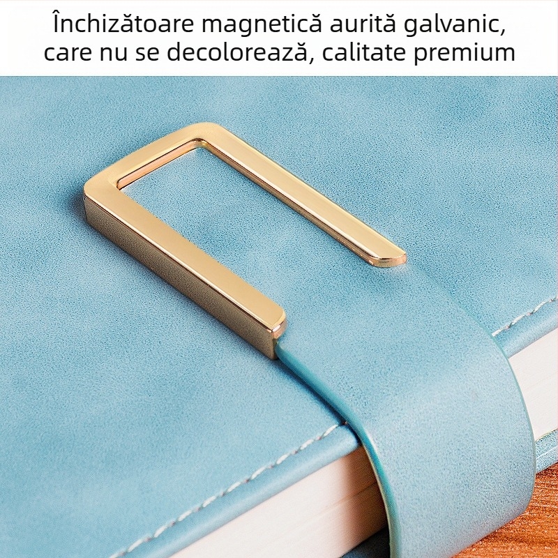 Caiet din piele îngroșată, blocnotes cu cataramă, oameni de afaceri, studenți simpli, 5 întâlniri, carte de înregistrare, artă