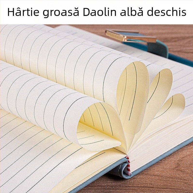 Caiet din piele îngroșată, blocnotes cu cataramă, oameni de afaceri, studenți simpli, 5 întâlniri, carte de înregistrare, artă