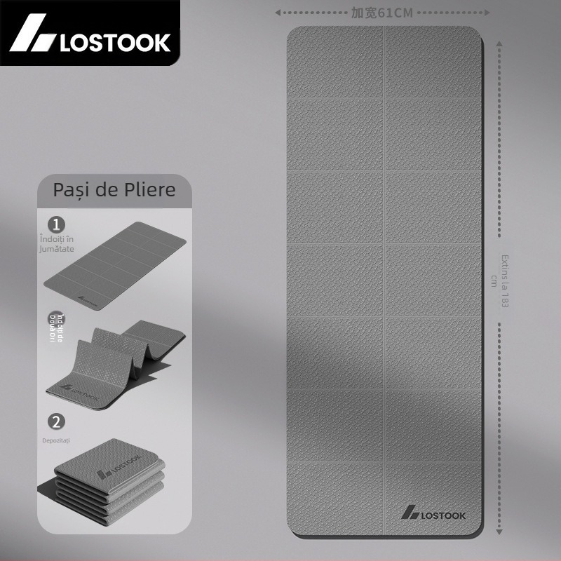 Saltea de yoga pliabilă, antiderapantă, lărgită, îngroșată, saltea de fitness pentru acasă, silențioasă, lărgită, îngroșată, saltea de exerciții cu ridicata