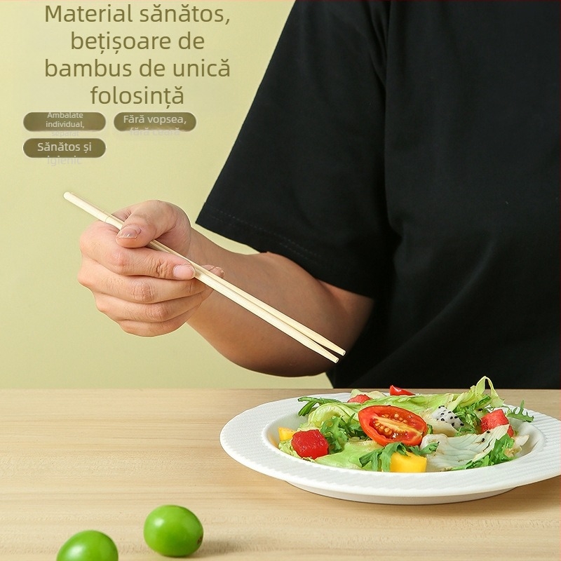 Bețișoare de unică folosință, pungă întreagă, ambalaj independent, bețișoare de bambus, bețișoare comerciale pentru restaurante la pachet, ambalaje speciale pentru fast-food, bețișoare rotunde, en-gros