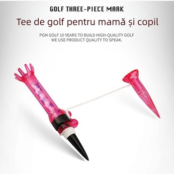 PGM Golf Supplies Green Fork Tee Mark Set de trei piese cu cutie cadou