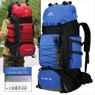 Geantă de alpinism cu capacitate mare 90L, rucsac în aer liber, impermeabil, drumeții, camping, rucsac de călătorie, geantă de depozitare pentru bărbați