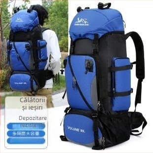 Geantă de alpinism cu capacitate mare 90L, rucsac în aer liber, impermeabil, drumeții, camping, rucsac de călătorie, geantă de depozitare pentru bărbați