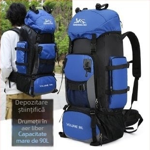Geantă de alpinism cu capacitate mare 90L, rucsac în aer liber, impermeabil, drumeții, camping, rucsac de călătorie, geantă de depozitare pentru bărbați
