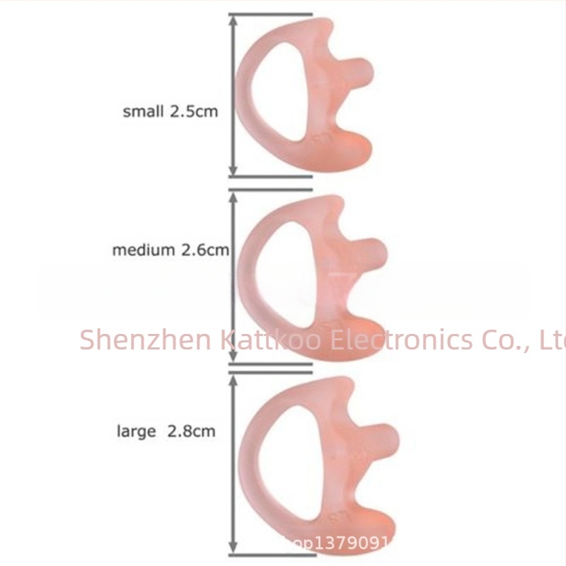 3 perechi de căști intraauriculare universale cu gel de silicon moale, căști intraauriculare wireless walkie-talkie, căști intraauriculare cu sunet de aer, roz