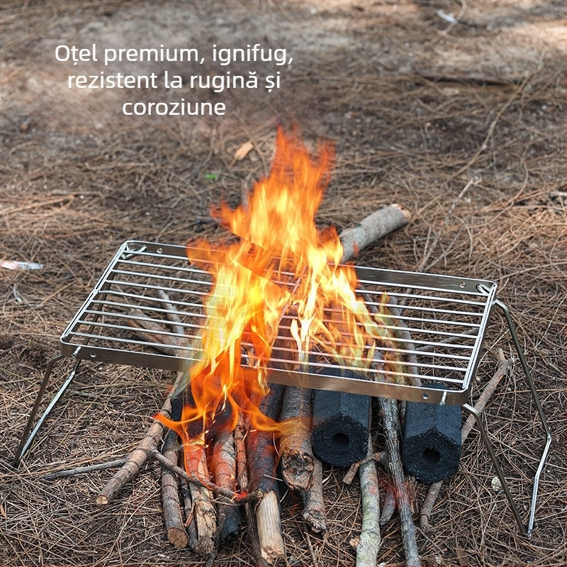 Pliabil în aer liber, aragaz cu desene animate, raft pentru grătar, camping, cuptor pentru ceai, gătit, uz casnic, interior, cărbune, grătar, raft pentru aragaz