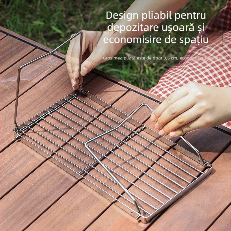 Pliabil în aer liber, aragaz cu desene animate, raft pentru grătar, camping, cuptor pentru ceai, gătit, uz casnic, interior, cărbune, grătar, raft pentru aragaz