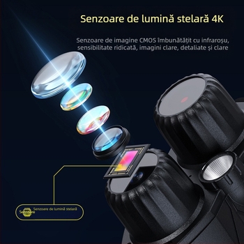 Telescop digital transfrontalier de înaltă definiție, 48 de milioane de metri, complet colorat, în lumină slabă, complet negru, instrument de vedere nocturnă în infraroșu de înaltă definiție pentru exterior, 800 de metri