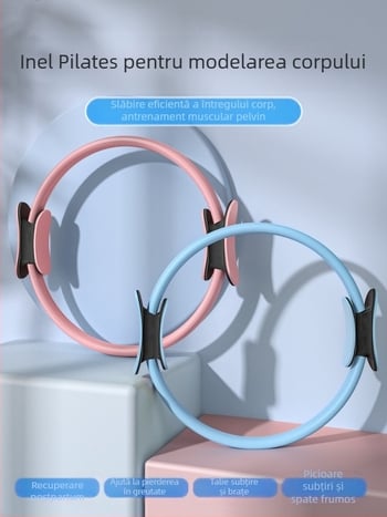 Inel Pilates Yoga Inel Modelare Artefact pentru Începători Inel de Rezistență pentru Antrenorul Muscular al Planșeului Pelvin Întinderea Piciorului Frumusețe a Piciorului