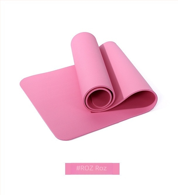 Saltea de yoga NBR, îngroșată, antiderapantă, absorbantă de șocuri, lărgită și căptușită, pentru adulți, bărbați și femei, saltea de gimnastică pentru fitness