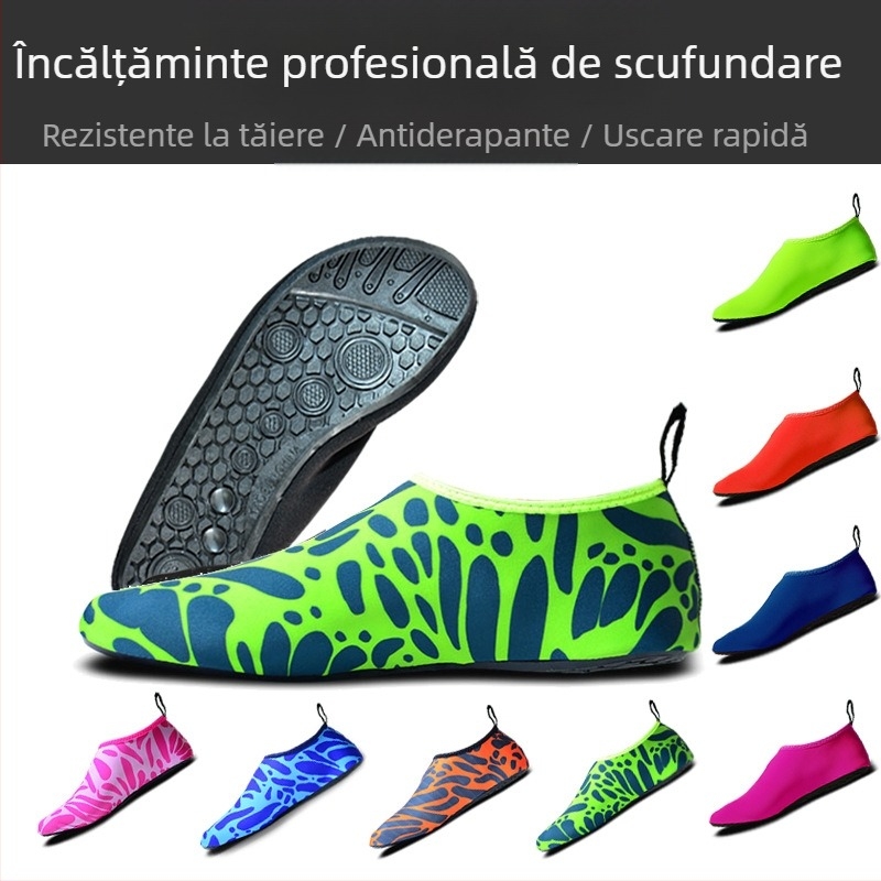 Șosete de plajă pantofi bărbați și femei scufundări snorkeling copii wading în amonte pantofi de înot pantofi moi antiderapanți rezistente la tăieturi pantofi roșii pentru picioare