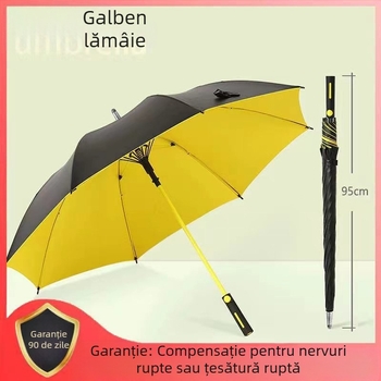 Umbrelă de golf cu mâner lung, impermeabilă, cu ochi mari, cu dublă utilizare, anti-furtună, cu tijă dreaptă, puternică și durabilă, cu protecție solară