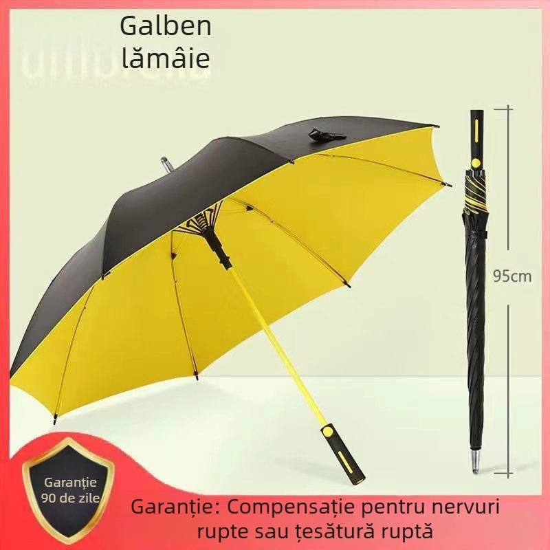 Umbrelă de golf cu mâner lung, impermeabilă, cu ochi mari, cu dublă utilizare, anti-furtună, cu tijă dreaptă, puternică și durabilă, cu protecție solară