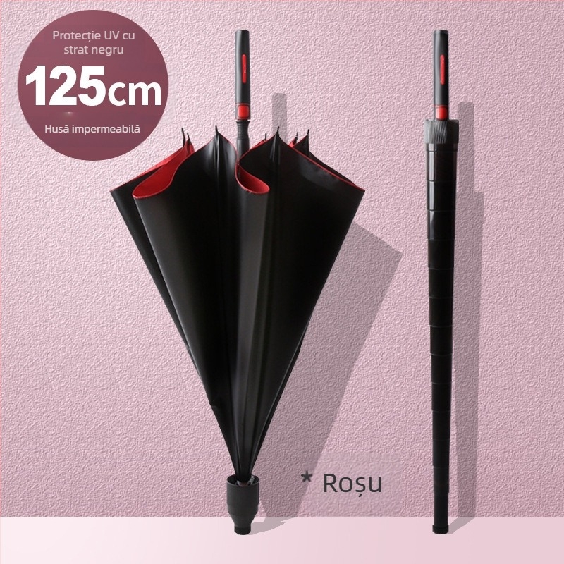 Umbrelă de golf cu mâner lung, impermeabilă, cu ochi mari, cu dublă utilizare, anti-furtună, cu tijă dreaptă, puternică și durabilă, cu protecție solară
