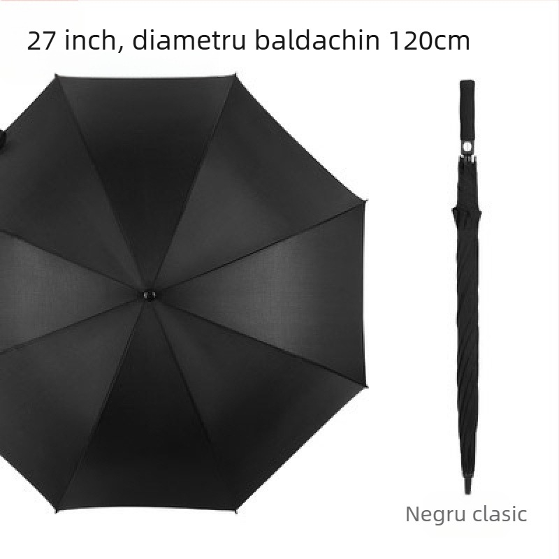 Umbrelă de golf cu mâner lung, impermeabilă, cu ochi mari, cu dublă utilizare, anti-furtună, cu tijă dreaptă, puternică și durabilă, cu protecție solară