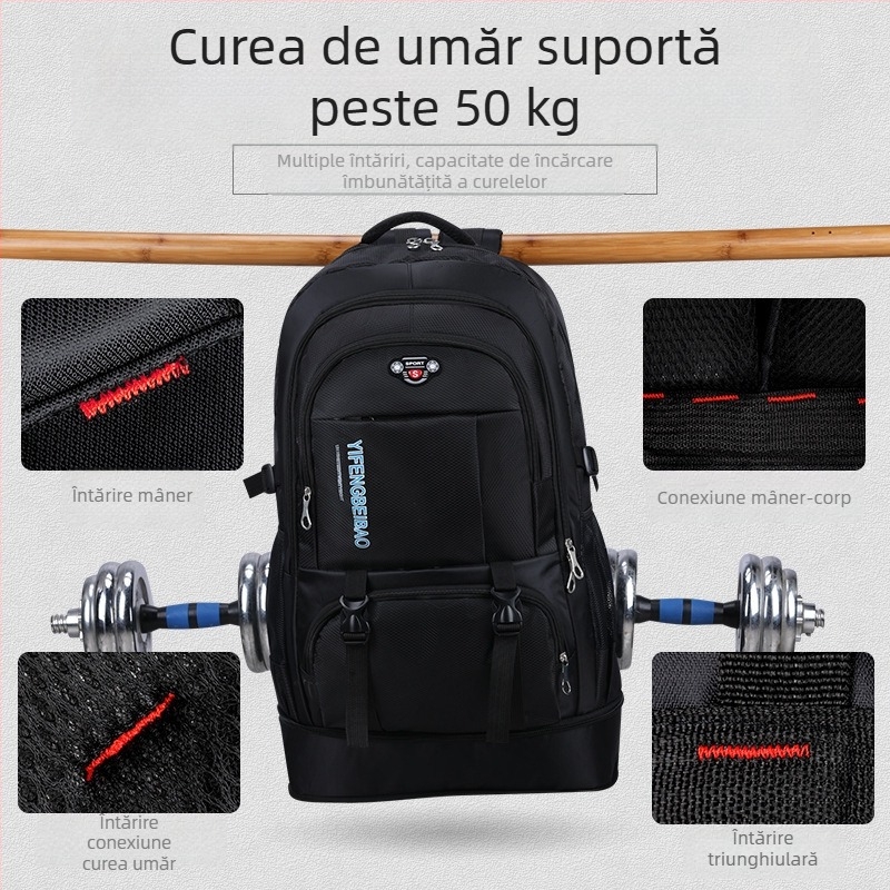 Rucsac mare pentru bărbați, rucsac de călătorie mare pentru femei, rucsac de călătorie pentru alpinism în aer liber, capacitate mare, rucsac de bagaje