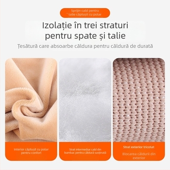 Protecție de talie caldă de iarnă, Protecție de talie din catifea îngroșată, Încălzitor de păr pentru burtă rezistent la frig, Geantă de talie caldă, Unisex