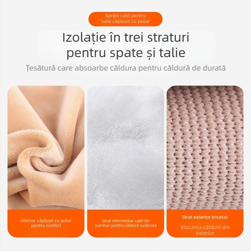 Protecție de talie caldă de iarnă, Protecție de talie din catifea îngroșată, Încălzitor de păr pentru burtă rezistent la frig, Geantă de talie caldă, Unisex