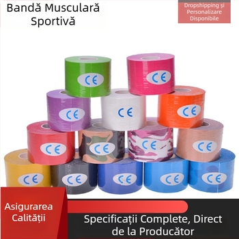 Bandă elastică de piept pentru kinesiologie, bandaj muscular pentru fizioterapie, impermeabil, sport, pentru strângerea mușchilor