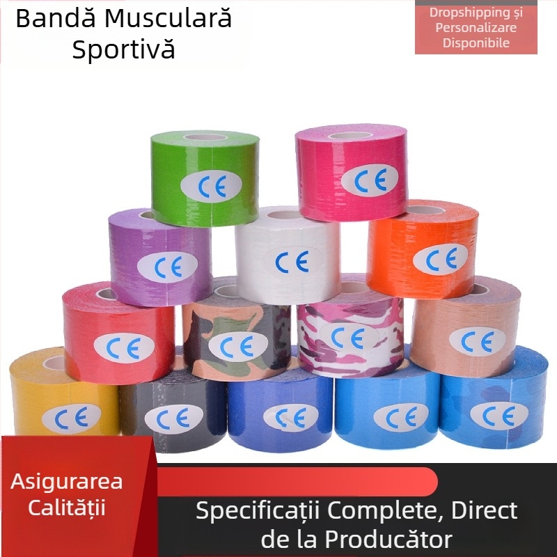 Bandă elastică de piept pentru kinesiologie, bandaj muscular pentru fizioterapie, impermeabil, sport, pentru strângerea mușchilor