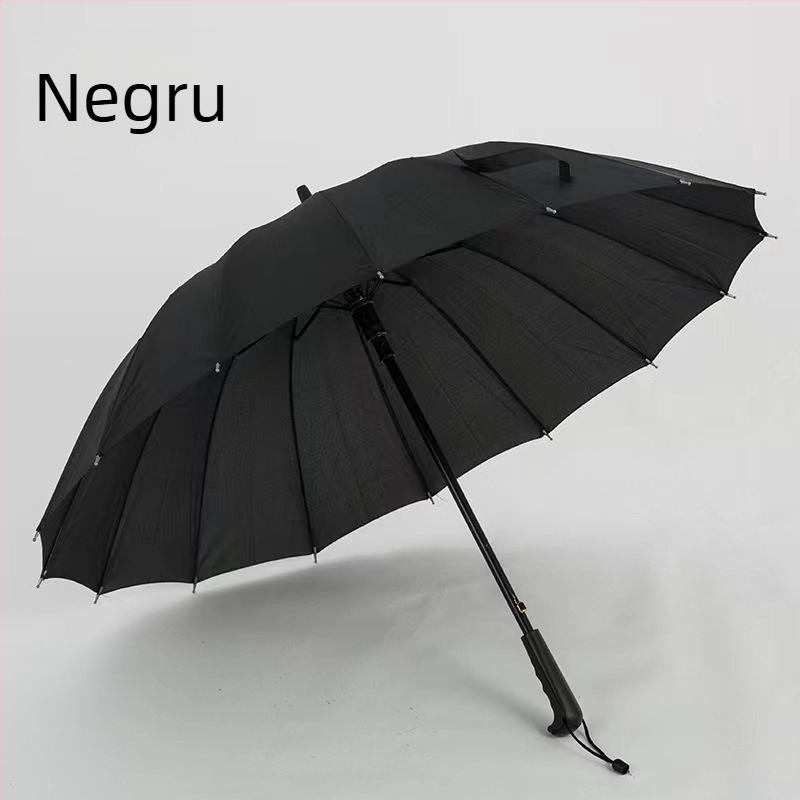 Umbrelă automată cu 24 de oase, umbrelă mare, supradimensionată, en-gros, din fabrică, cu mâner lung, drept, însorit și ploios, cu logo-ul cu dublă utilizare