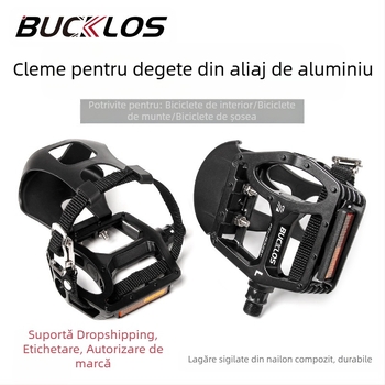 Pedale pentru biciclete de munte, din aliaj de aluminiu, cu gură de câine, pedale din nailon cu viteză de dead speed, pedale plate, accesorii pentru biciclete