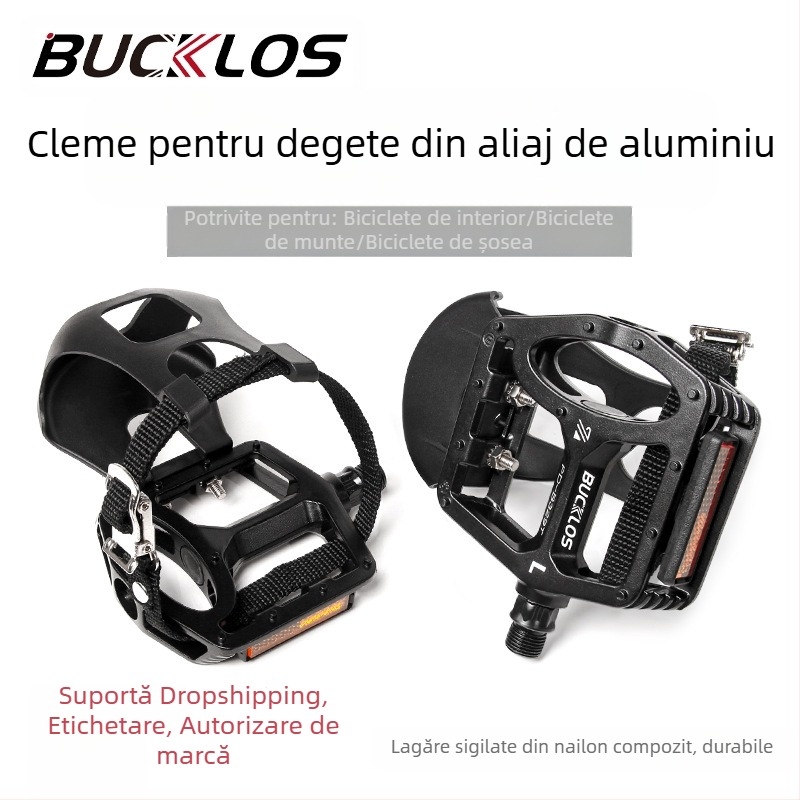 Pedale pentru biciclete de munte, din aliaj de aluminiu, cu gură de câine, pedale din nailon cu viteză de dead speed, pedale plate, accesorii pentru biciclete