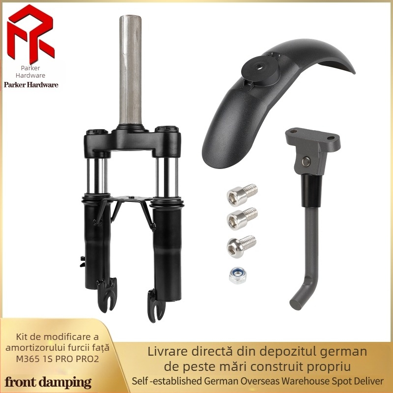 Amortizor furcă față scuter electric M365 1S Pro Pro2, amortizor hidraulic modificat cu suport extins pentru picioare