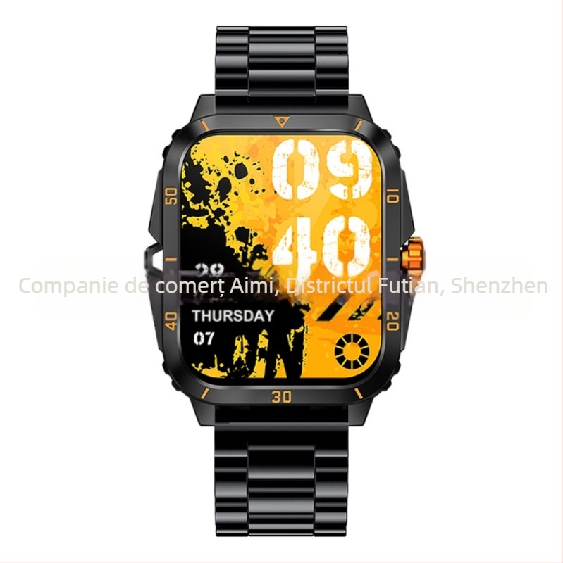 Ceas inteligent Cross-Border Kt71 cu monitorizare a ritmului cardiac, apeluri Bluetooth, apelare, numărare pași, moduri multi-sport și ceas sport multifuncțional