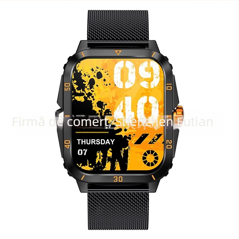 Ceas inteligent Cross-Border Kt71 cu monitorizare a ritmului cardiac, apeluri Bluetooth, apelare, numărare pași, moduri multi-sport și ceas sport multifuncțional