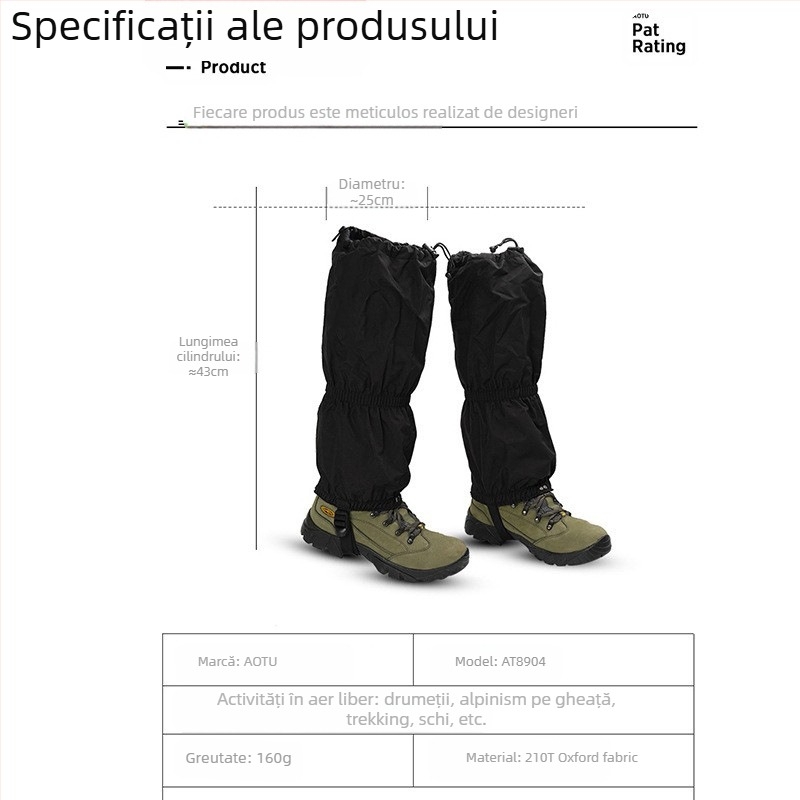 Husă de zăpadă pentru schi în aer liber, pentru bărbați și femei, pentru drumeții, rezistentă la zăpadă, șarpe, rezistentă la nisip, protecție pentru picioare, husă pentru picioare, husă pentru picioare 89 04