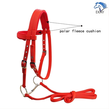 Frâu de apă cu chingă PP lățime 20 mm, cap de frâu placat cu nichel alb, pentru ronțăit cal cu pernă de burete LT5000