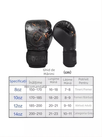 Mănuși de box pentru adulți, 14oz, mănuși de box profesionale pentru băieți și fete, Sanda, Muay Thai, antrenament practic, sac cu nisip gros