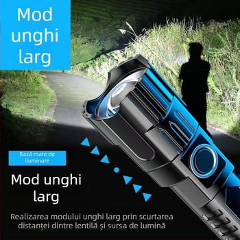 Lanternă puternică reîncărcabilă pentru uz casnic, lampă portabilă mică, lumină de noapte durabilă pentru bicicletă
