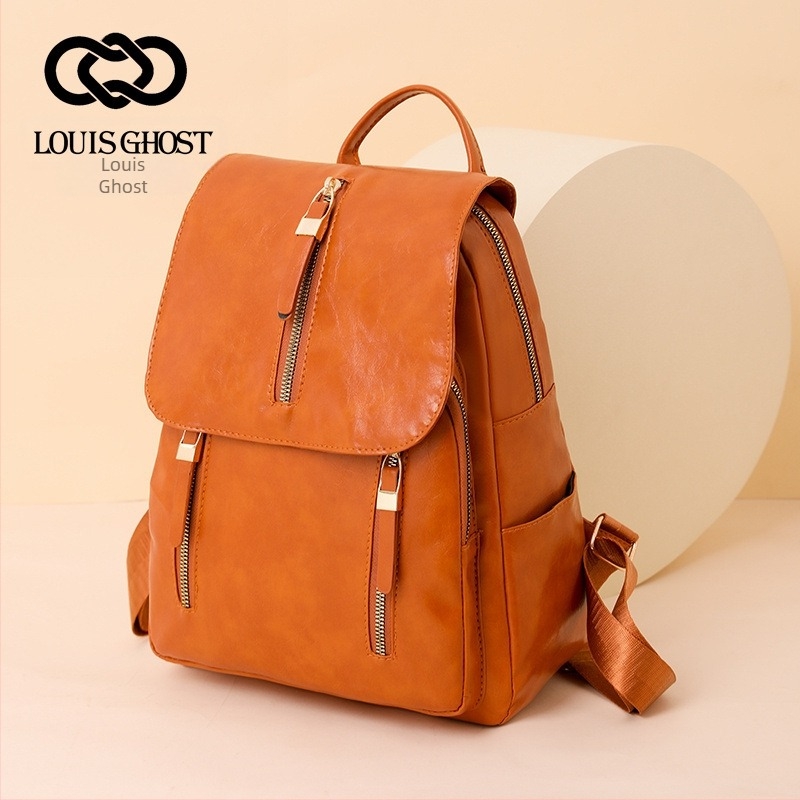 Rucsac retro în stil coreean pentru femei, 2023, la modă, de mare capacitate, din piele moale, pentru femei, rucsac casual, geantă de călătorie all-match