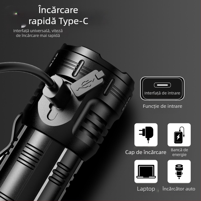 Lanternă octogonală Monster de la Amazon, populară, super luminoasă, pentru exterior, pentru uz casnic, mini iluminat portabil, cu pix, cu clip metalic, pentru pălărie