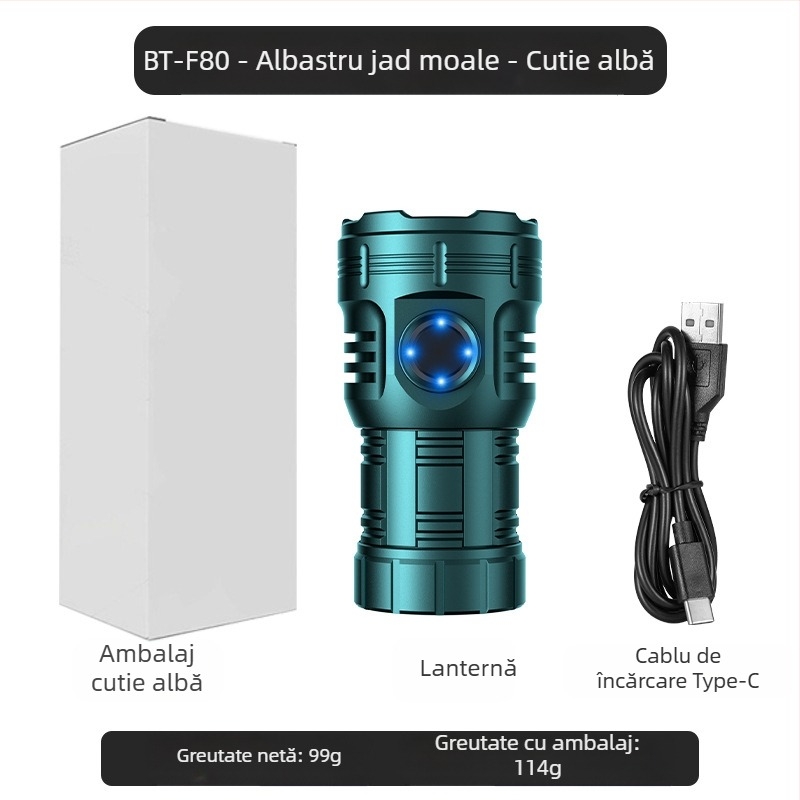 Lanternă octogonală Monster de la Amazon, populară, super luminoasă, pentru exterior, pentru uz casnic, mini iluminat portabil, cu pix, cu clip metalic, pentru pălărie