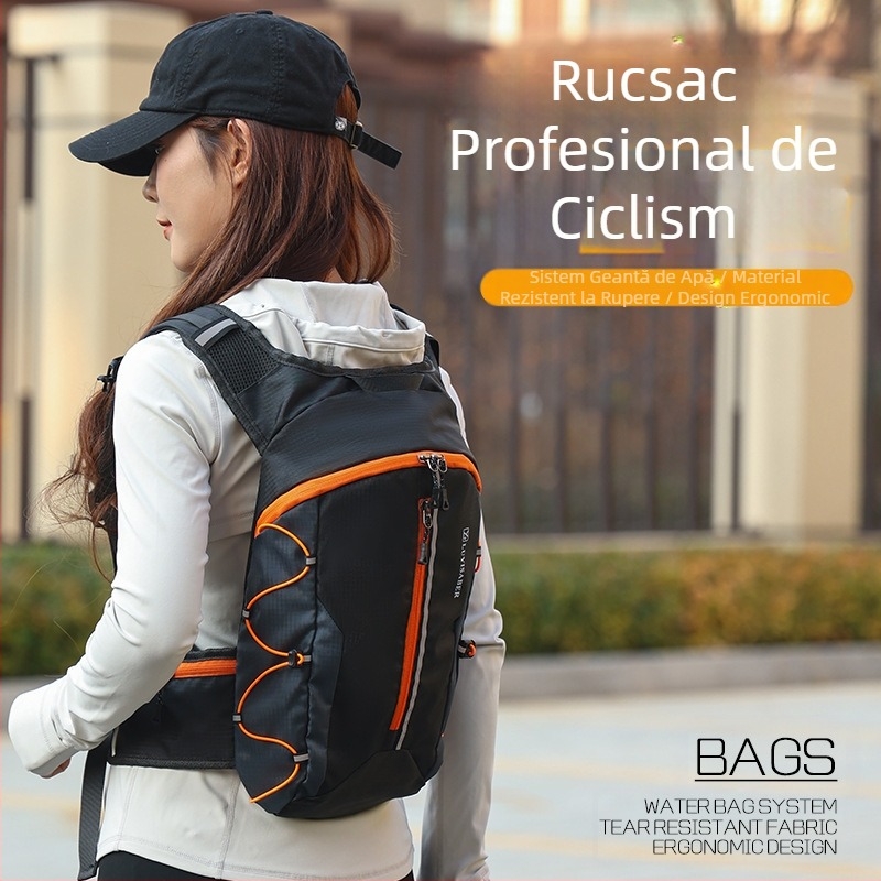 Rucsac de drumeții în aer liber transfrontalier, ușor, pentru agrement, geantă de călătorie, 10L, capacitate mare, geantă de alpinism, rucsac de echitație