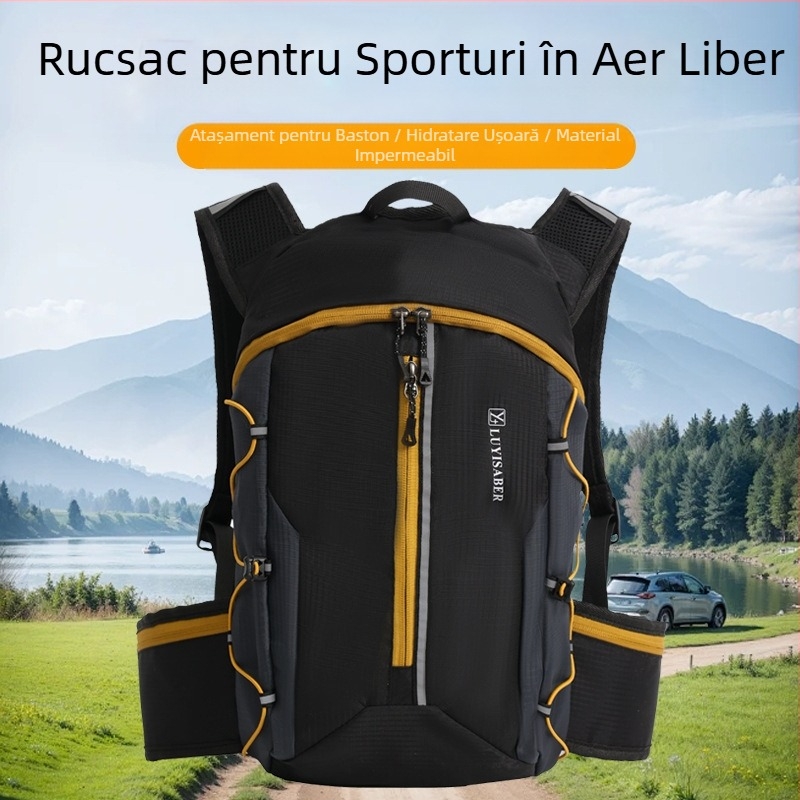 Rucsac de drumeții în aer liber transfrontalier, ușor, pentru agrement, geantă de călătorie, 10L, capacitate mare, geantă de alpinism, rucsac de echitație