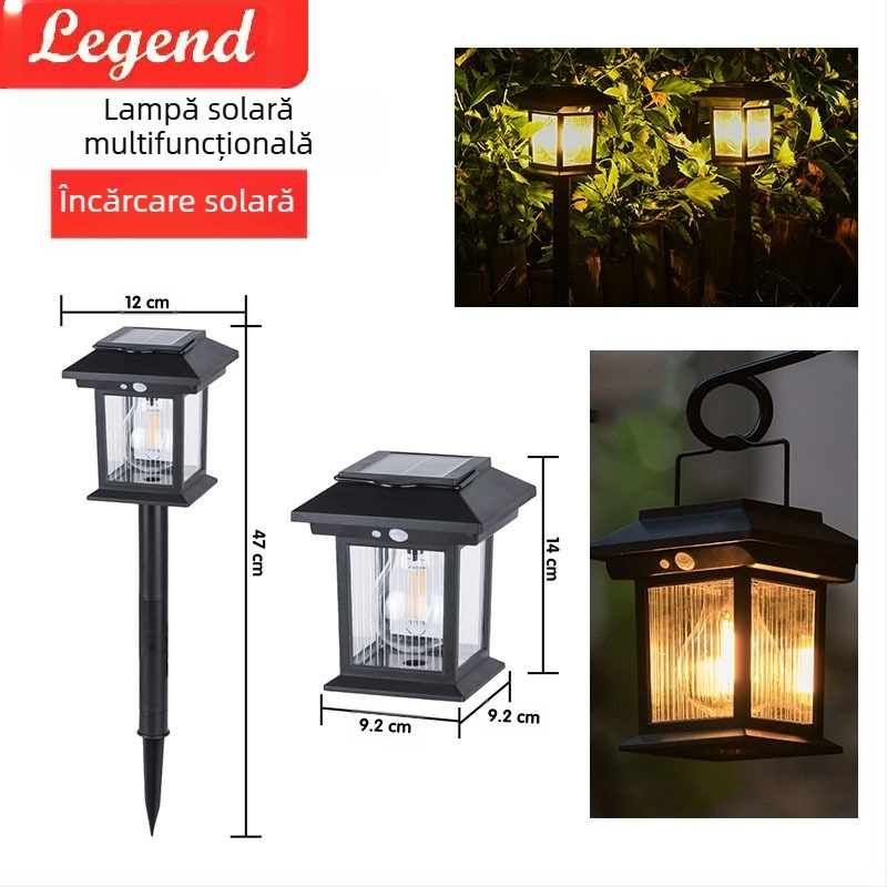 Lampă solară de grădină în aer liber, reîncărcabilă, cu inducție LED, pentru grădină, cu lumină solară, pentru acasă, cu inducție de flori