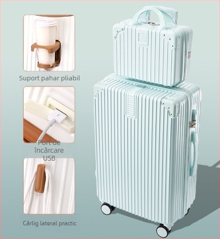 20 inch cadru din aluminiu cărucior valiza universală cu roți valiza femeii retro 24 inch student parolă cutie en-gros bagaje