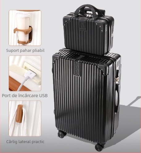 20 inch cadru din aluminiu cărucior valiza universală cu roți valiza femeii retro 24 inch student parolă cutie en-gros bagaje