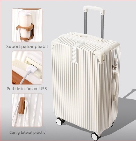 20 inch cadru din aluminiu cărucior valiza universală cu roți valiza femeii retro 24 inch student parolă cutie en-gros bagaje