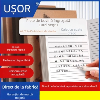 Caiet Wright A4 cu linii orizontale, hârtie Kraft, binding cu lipici pentru birou, caiet mic A5, caiet B5, jurnal gros