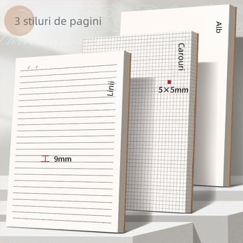 Caiet Wright A4 cu linii orizontale, hârtie Kraft, binding cu lipici pentru birou, caiet mic A5, caiet B5, jurnal gros