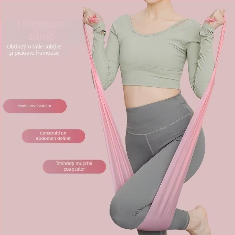 Fabrică în stoc Centură de tensiune TPE Foaie de tensiune Centură de întindere pentru yoga Centură de rezistență la întindere Echipament de fitness En-gros