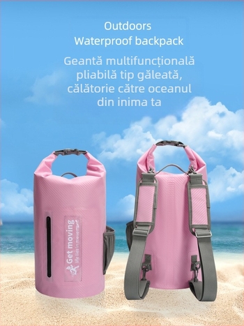 Geantă impermeabilă din fibră de carbon, geantă portabilă cu găleată, geantă impermeabilă pentru plajă, geantă de înot în aer liber, rucsac
