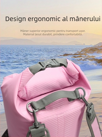 Geantă impermeabilă din fibră de carbon, geantă portabilă cu găleată, geantă impermeabilă pentru plajă, geantă de înot în aer liber, rucsac