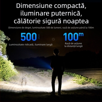 Philips breloc lumină puternică reîncărcabilă lanternă pentru exterior student multifuncțională mini lumină de lucru portabilă