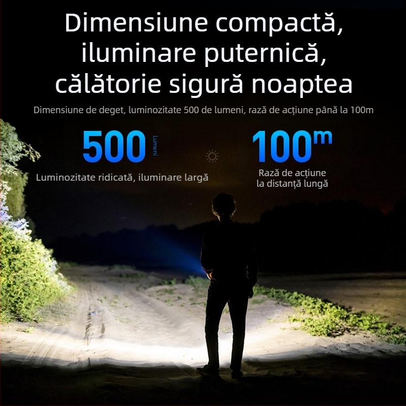 Philips breloc lumină puternică reîncărcabilă lanternă pentru exterior student multifuncțională mini lumină de lucru portabilă